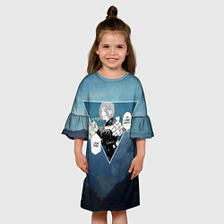 Платье клеш для девочки Магическая Битва Реплика Кугисаки Нобара, цвет: 3D-принт — фото 2
