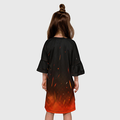 Детское платье Valheim викинг в огне / 3D-принт – фото 4