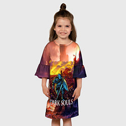 Платье клеш для девочки DARKSOULS RPG, цвет: 3D-принт — фото 2