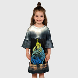 Платье клеш для девочки DARKSOULS ТЁМНЫЕ ДУШИ 2, цвет: 3D-принт — фото 2