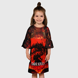 Платье клеш для девочки DARK SOULS GAME STORY, цвет: 3D-принт — фото 2