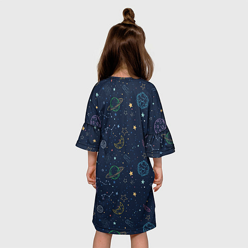 Детское платье Созвездия / 3D-принт – фото 4