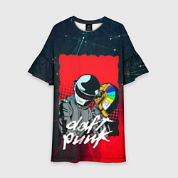 Платье клеш для девочки DAFT PUNK MUSIC, цвет: 3D-принт