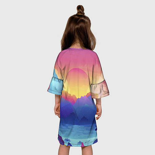 Детское платье Красочные Горы / 3D-принт – фото 4