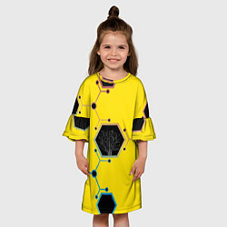 Платье клеш для девочки Cyborg Q, цвет: 3D-принт — фото 2