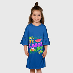 Платье клеш для девочки Время лета, цвет: 3D-принт — фото 2