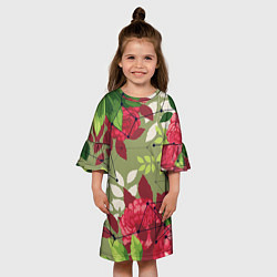 Платье клеш для девочки Neuro flower, цвет: 3D-принт — фото 2