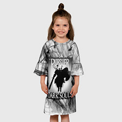 Платье клеш для девочки DARK SOULS ТЁМНЫЙ МИР, цвет: 3D-принт — фото 2