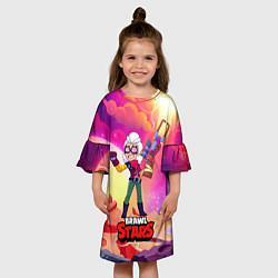 Платье клеш для девочки Белль Belle Brawl Stars, цвет: 3D-принт — фото 2