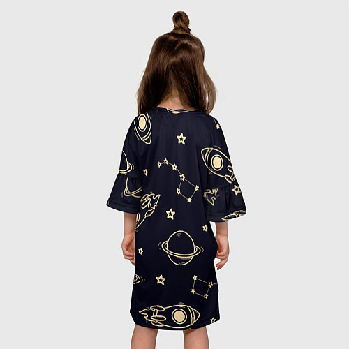 Детское платье Космос / 3D-принт – фото 4