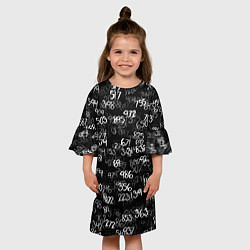 Платье клеш для девочки Минус семь, цвет: 3D-принт — фото 2