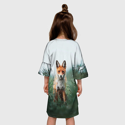 Детское платье Лисица в зелени / 3D-принт – фото 4