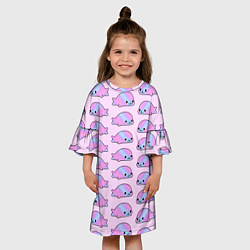 Платье клеш для девочки Нерпы, цвет: 3D-принт — фото 2