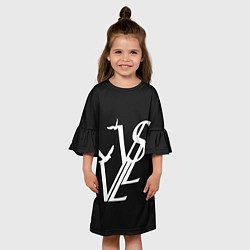 Платье клеш для девочки Soda Luv Логотип, цвет: 3D-принт — фото 2