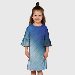 Платье клеш для девочки Текстура Оттенки льда, цвет: 3D-принт — фото 2