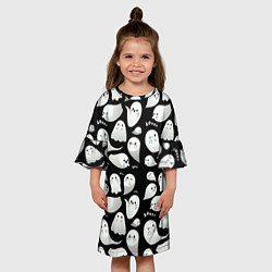 Платье клеш для девочки Boo Привидения, цвет: 3D-принт — фото 2