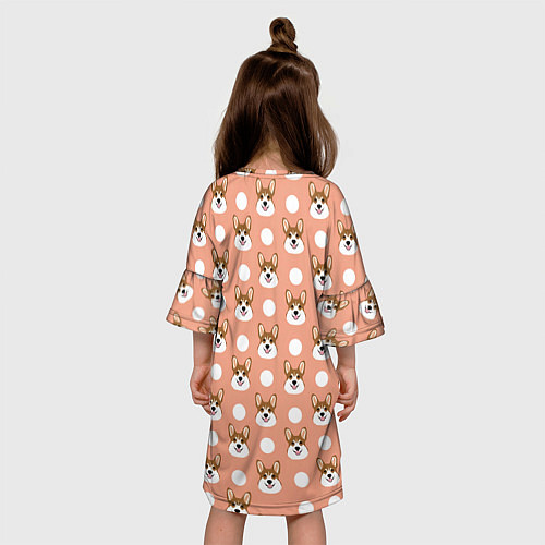 Детское платье Звери Корги / 3D-принт – фото 4