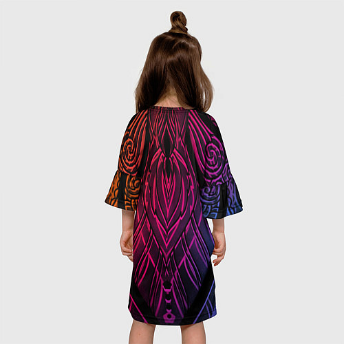 Детское платье Фиолетовый узор 3D / 3D-принт – фото 4
