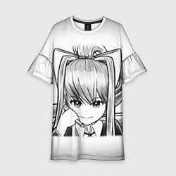 Платье клеш для девочки Doki Doki Literature Club, цвет: 3D-принт