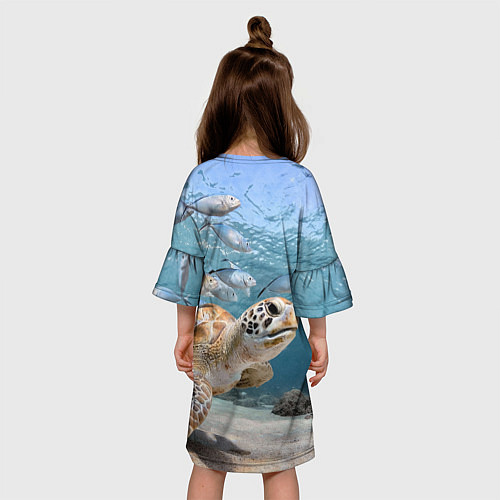 Детское платье Морская черепаха / 3D-принт – фото 4