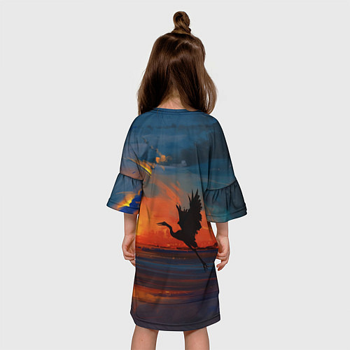 Детское платье Прибрежный закат / 3D-принт – фото 4