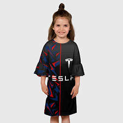 Платье клеш для девочки TESLA MOTORS ТЕСЛА, цвет: 3D-принт — фото 2