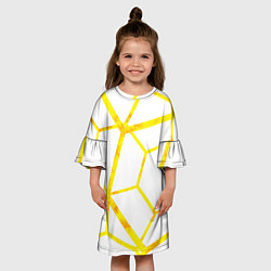 Платье клеш для девочки Hexagon, цвет: 3D-принт — фото 2