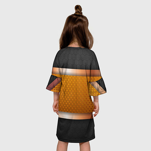 Детское платье 3d gold black / 3D-принт – фото 4