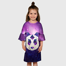 Платье клеш для девочки КОСМО-ПАНДА, цвет: 3D-принт — фото 2