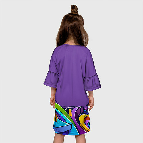 Детское платье Граффитист / 3D-принт – фото 4