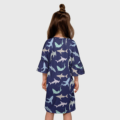 Детское платье Акулы разные / 3D-принт – фото 4