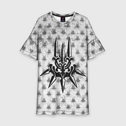 Платье клеш для девочки Nier Automata Герб спина Z, цвет: 3D-принт