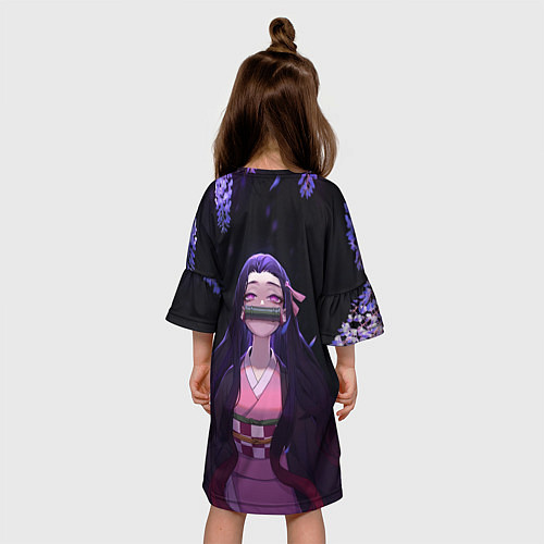 Детское платье SENPAI НЕЗУКО DEMON SLAYER / 3D-принт – фото 4