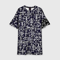 Платье клеш для девочки Руны, цвет: 3D-принт