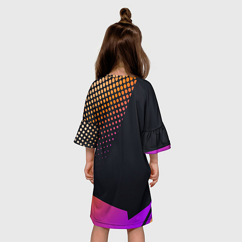 Детское платье Череп - ананас / 3D-принт – фото 4