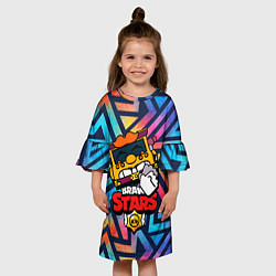 Платье клеш для девочки Грифф Griff Brawl Stars, цвет: 3D-принт — фото 2