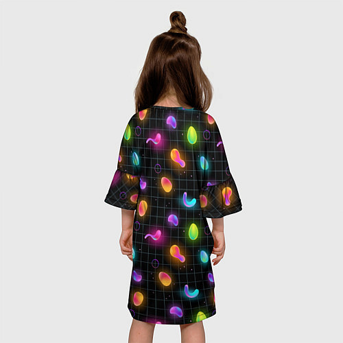Детское платье Ночные фонарики-светлячки / 3D-принт – фото 4