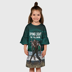 Платье клеш для девочки Dying light Зараженный, цвет: 3D-принт — фото 2