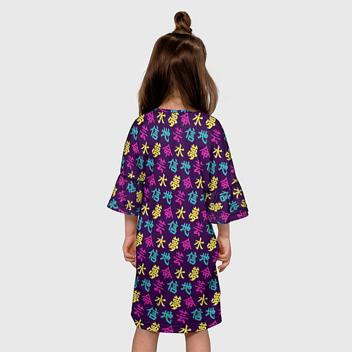 Детское платье Иероглифы / 3D-принт – фото 4