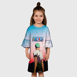 Платье клеш для девочки Ророноа Зоро эпичный One Piece, цвет: 3D-принт — фото 2