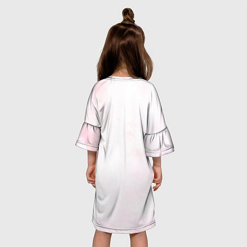 Детское платье Девушка цветы акварель / 3D-принт – фото 4
