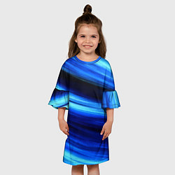 Платье клеш для девочки Морской, цвет: 3D-принт — фото 2