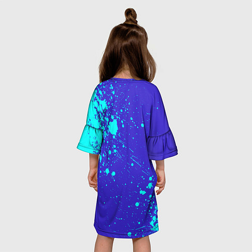 Детское платье UNDERTALE SANS BLUE / 3D-принт – фото 4