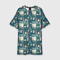 Платье клеш для девочки PARIS, цвет: 3D-принт