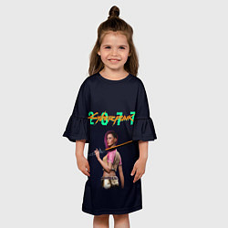 Платье клеш для девочки CYBERPUNK 2077 КИБЕРПАНК Z, цвет: 3D-принт — фото 2
