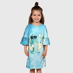 Платье клеш для девочки Surf, цвет: 3D-принт — фото 2