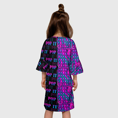 Детское платье POP it NEON / 3D-принт – фото 4