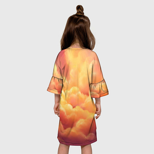 Детское платье Пикачу на облачках / 3D-принт – фото 4