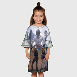 Платье клеш для девочки PUBG ПУБГ Z, цвет: 3D-принт — фото 2