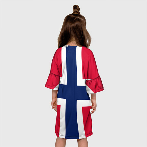 Детское платье Норвегия Флаг и герб Норвегии / 3D-принт – фото 4